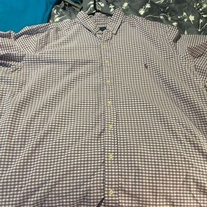 3xlt pastel purple polo button up